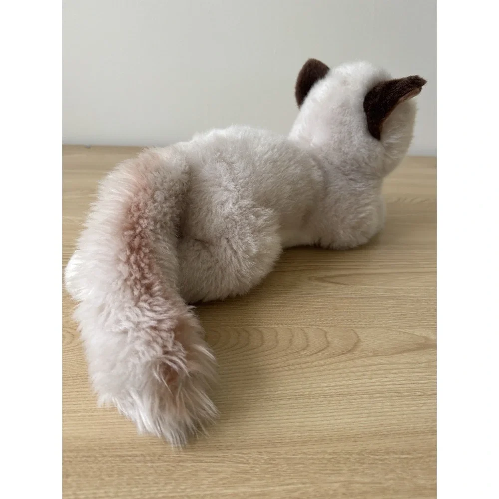 Realistic Blue Eyed Persian Cat Plush Fluffy Kitten Stuffed Animal‎ Toy